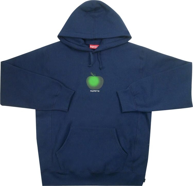 

Толстовка Supreme Apple Hooded Sweatshirt 'Navy', синий