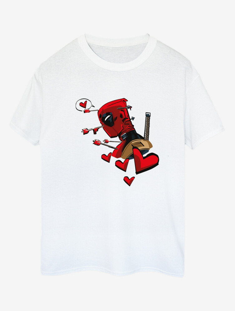 

Белая футболка с принтом для взрослых NW2 Deadpool Love Arrow George., белый