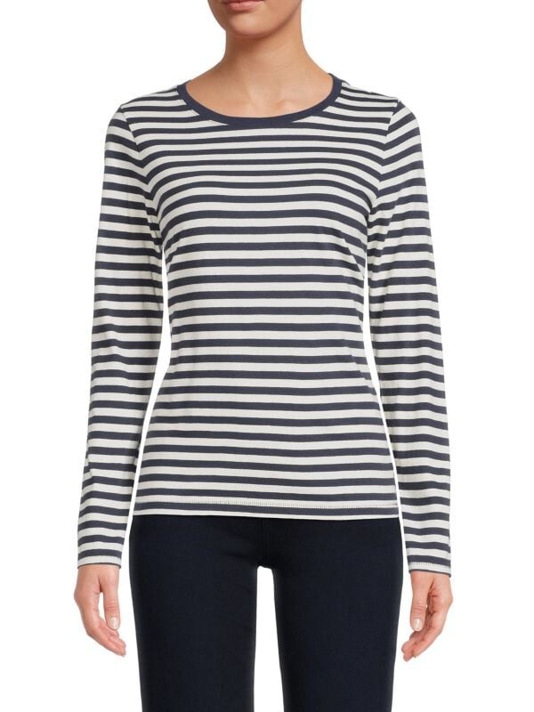 

Полосатая футболка с длинными рукавами northside Madewell White blue