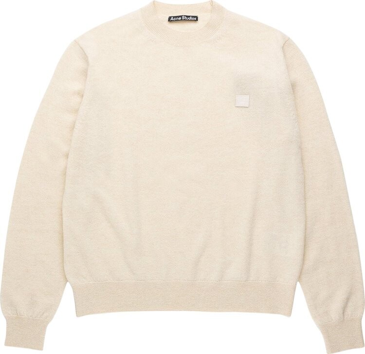 

Толстовка Acne Studios Kalon Face Crew Knit 'Oatmeal Melange', кремовый