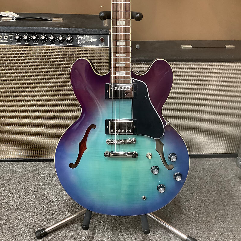 

2022 Epiphone ES-335 фигурный черничный взрыв 2022 ES-335 Figured Blueberry Burst