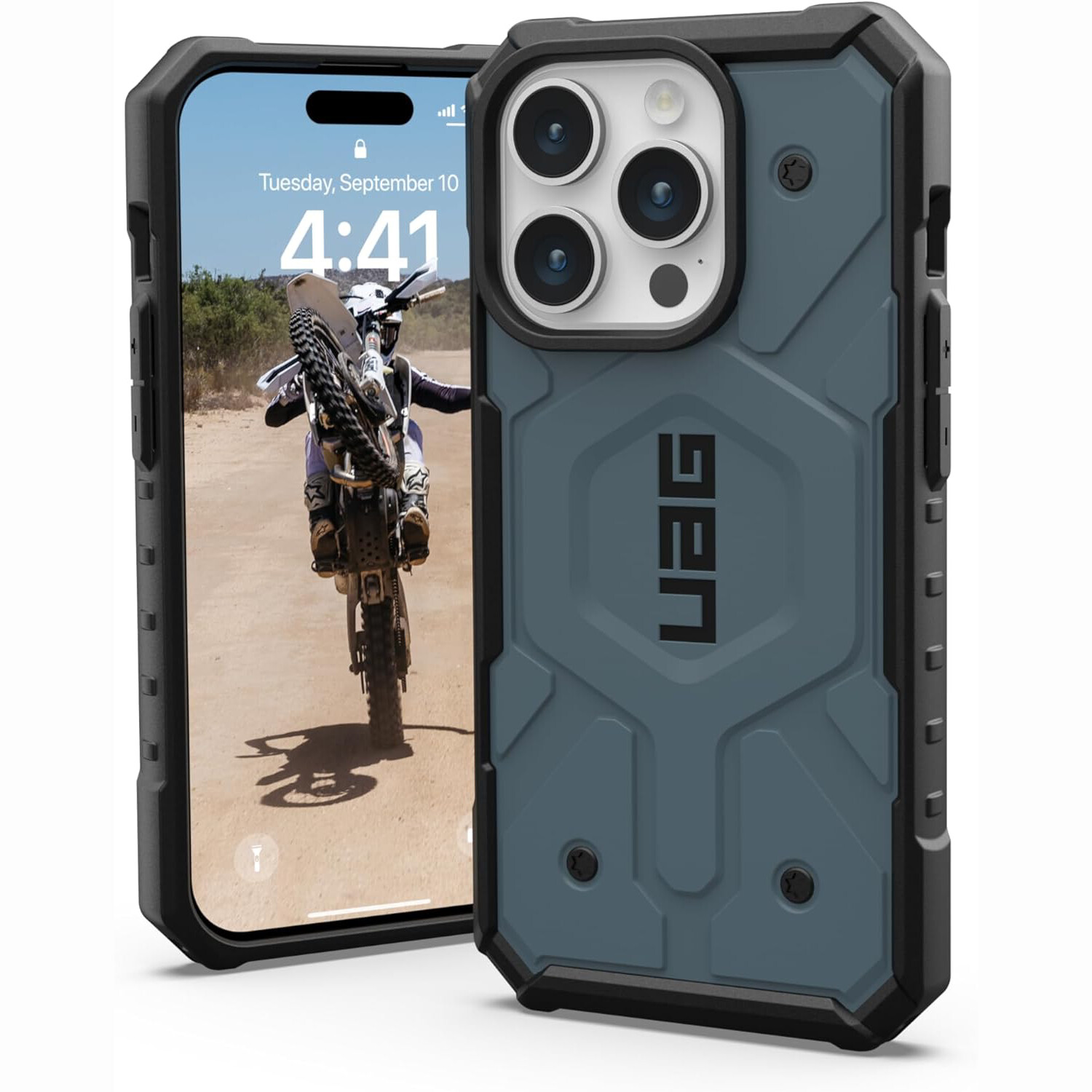 

Чехол UAG Pathfinder для iPhone 15 Pro, Cloud Blue, Синий