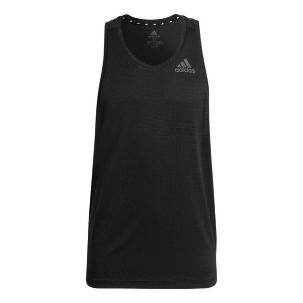 Майка Adidas Solid Color Logo Printing Casual Sports Black Vest, Черный