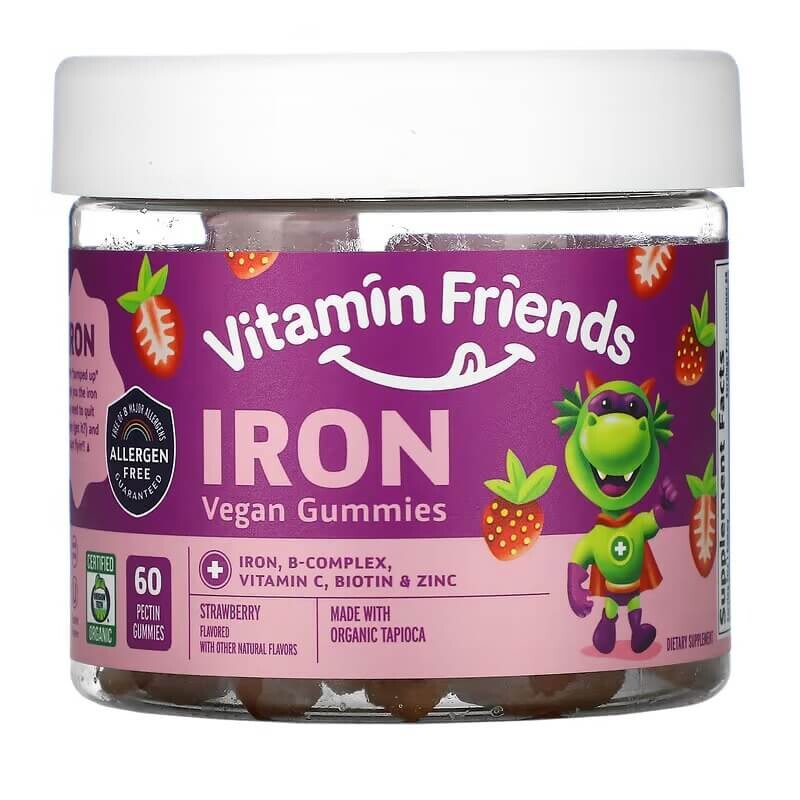 

Жевательные конфеты Vitamin Friends с железом, 60 пектиновых резинок