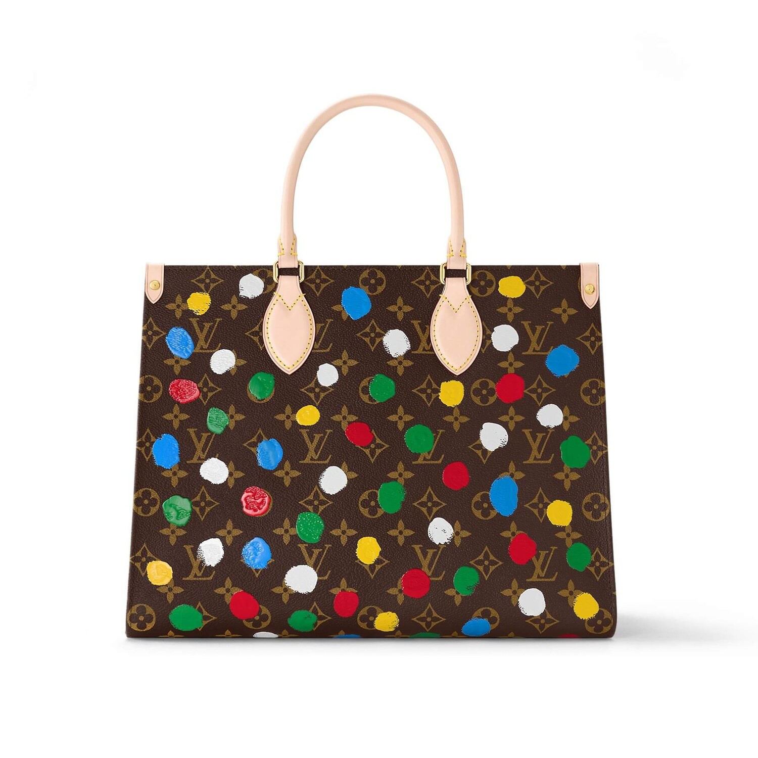 

Сумка-тоут Louis Vuitton x Yayoi Kusama OnTheGo MM​, коричневый/мультиколор