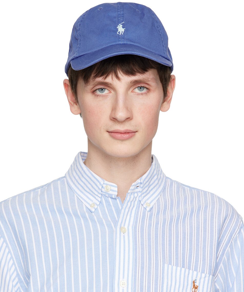 

Синяя кепка с вышивкой Polo Ralph Lauren