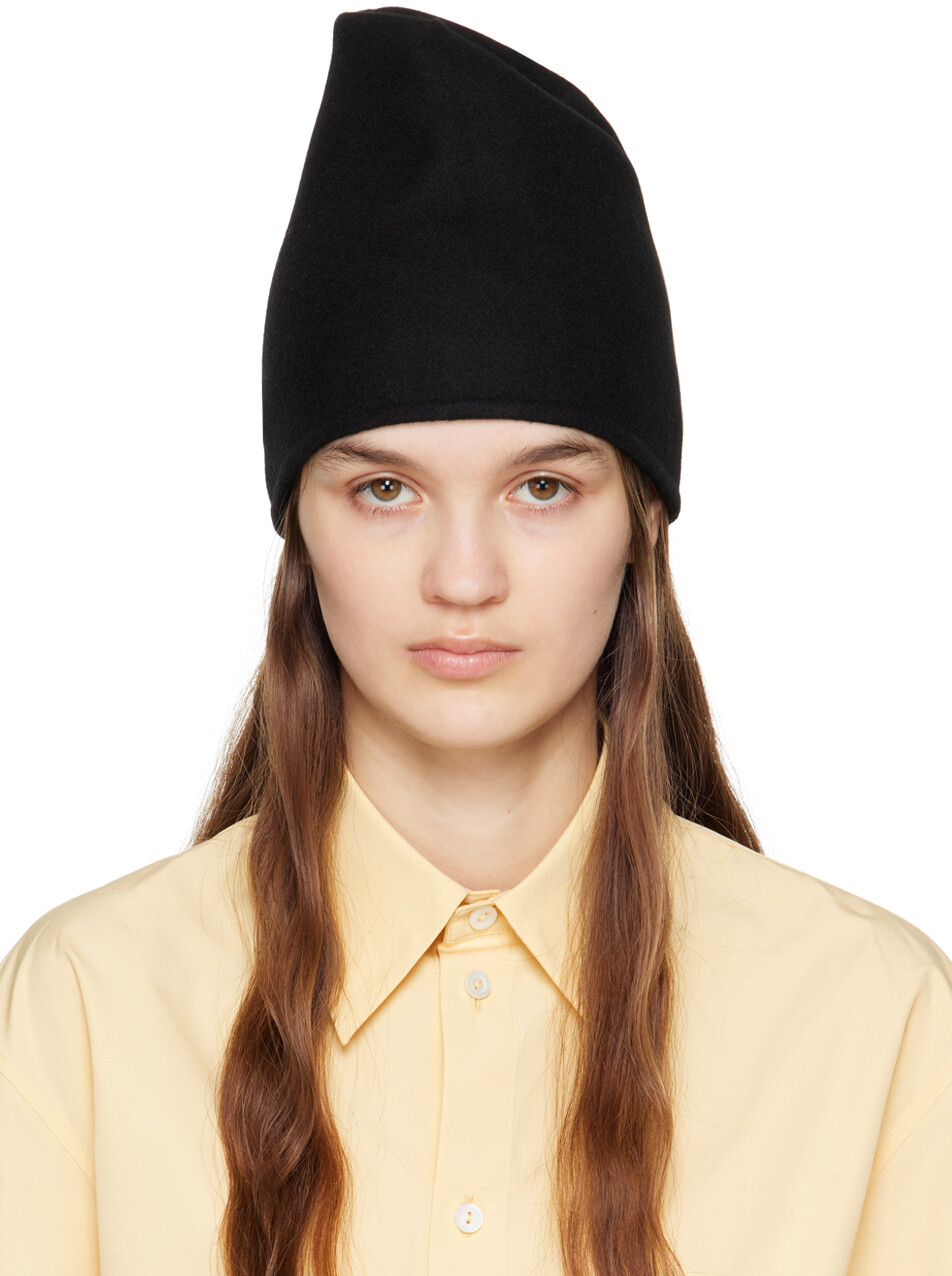 

Черная кашемировая шапка Jil Sander