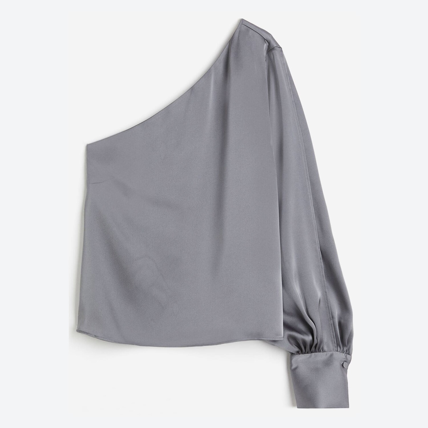 

Блуза H&M Satin One-shoulder, серый