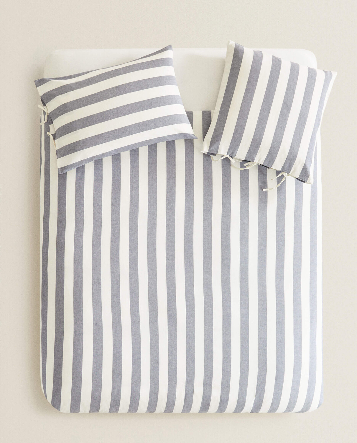 

Пододеяльник Zara Home Striped, белый/синий