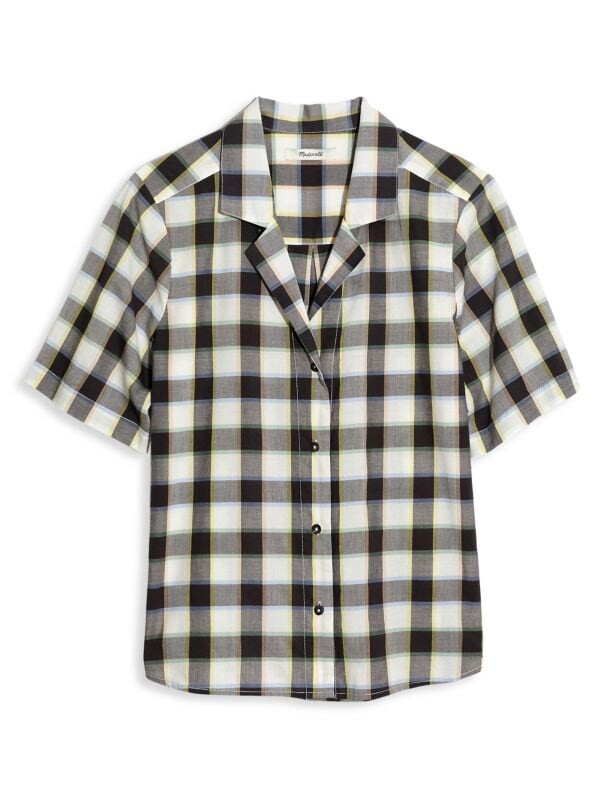

Рубашка Madewell Anni в клетку, черный/белый
