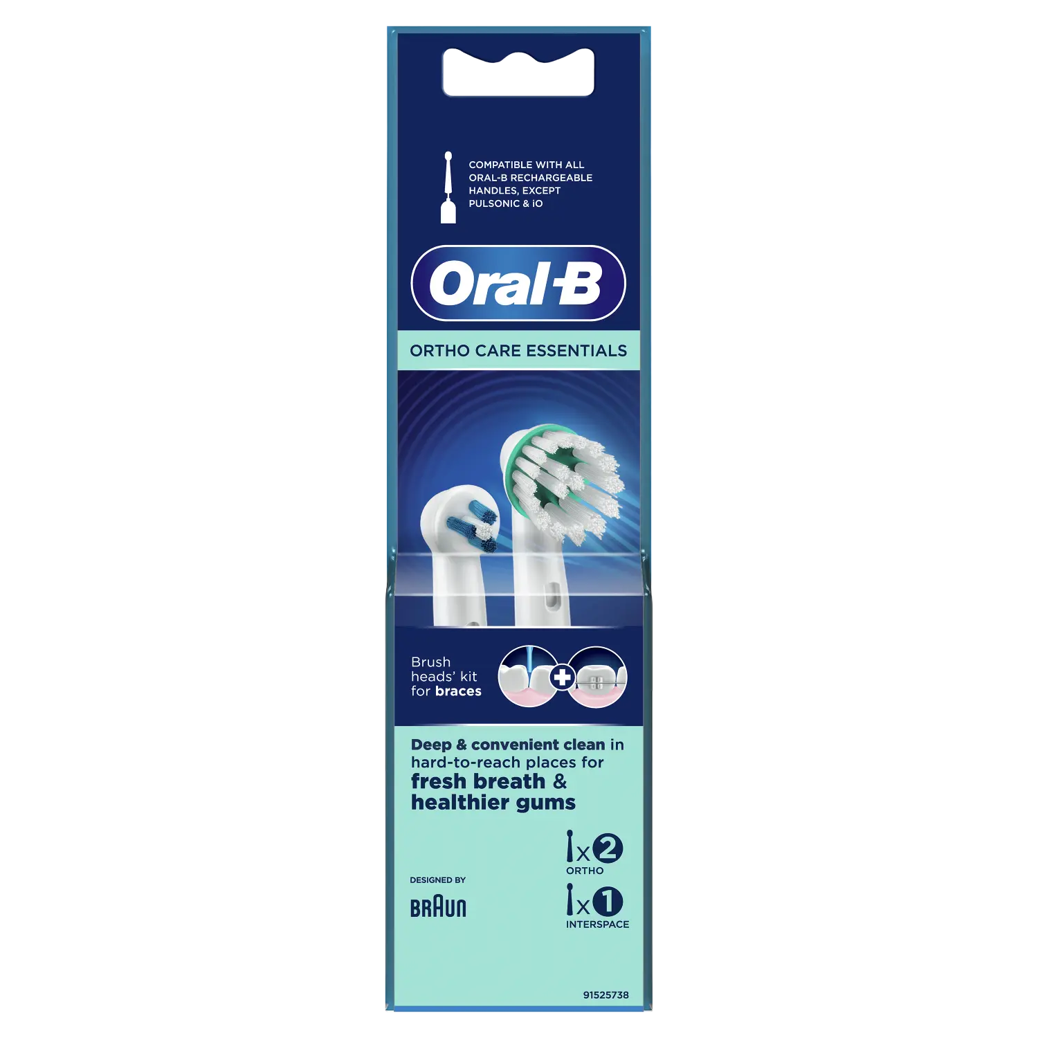 

Oral-B Ortho Care Esential насадки-кисти, 3 шт/1 упаковка