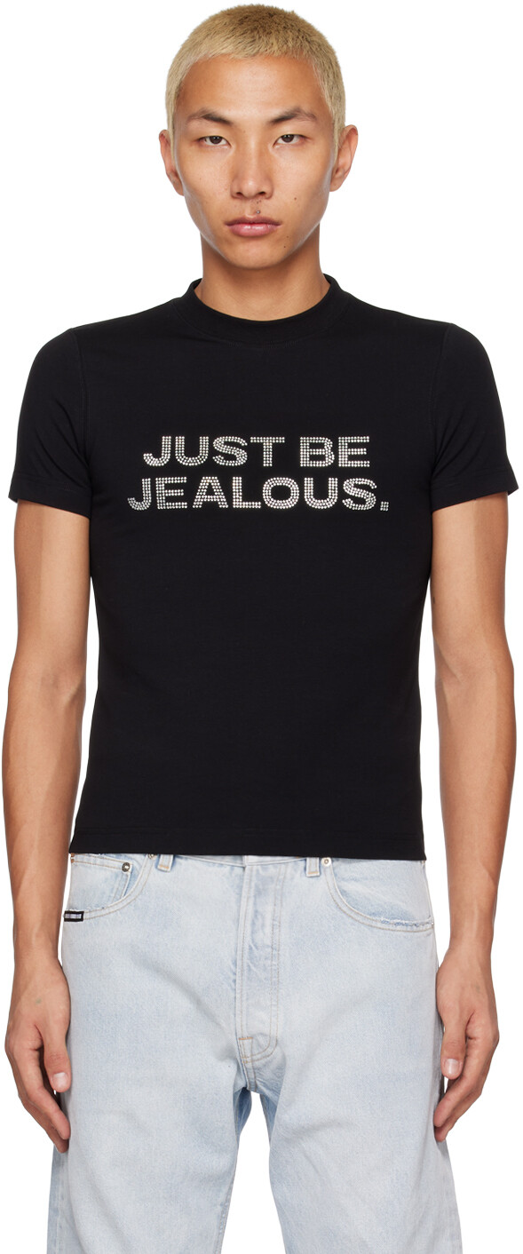 

Черная футболка \Just Be Jealous\"" VETEMENTS