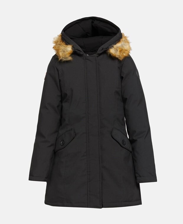 

Парка с меховой отделкой Geographical Norway, черный