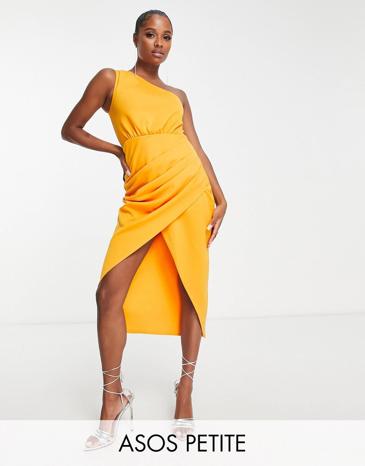 

Платье миди ASOS DESIGN Petite, жёлтый, Желтый