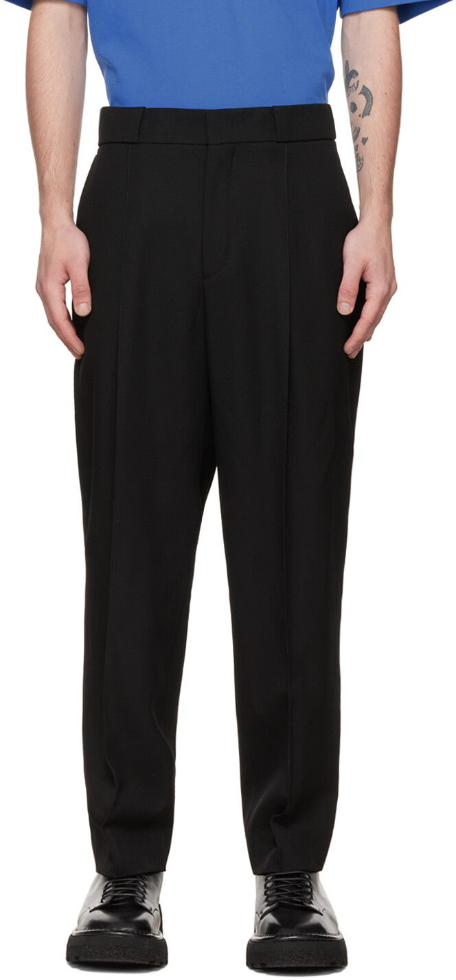 

Черные брюки с одной складкой Solid Homme