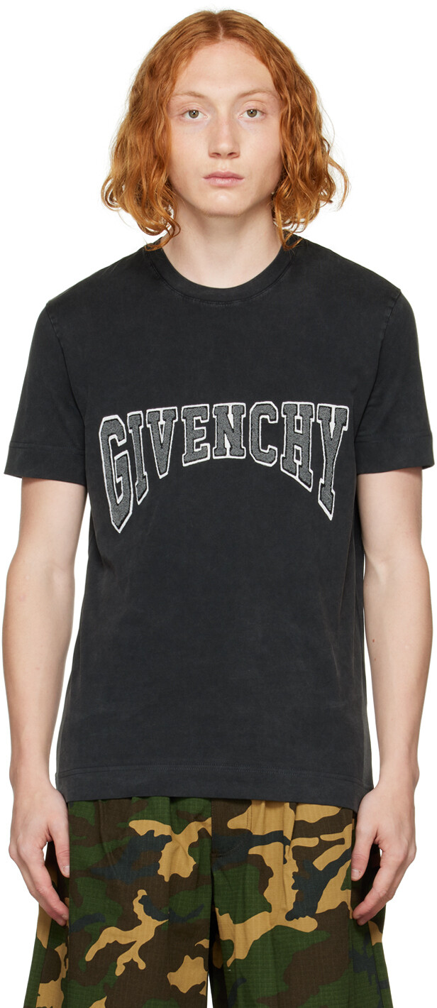 

Черная футболка с нашивками Givenchy, Черный
