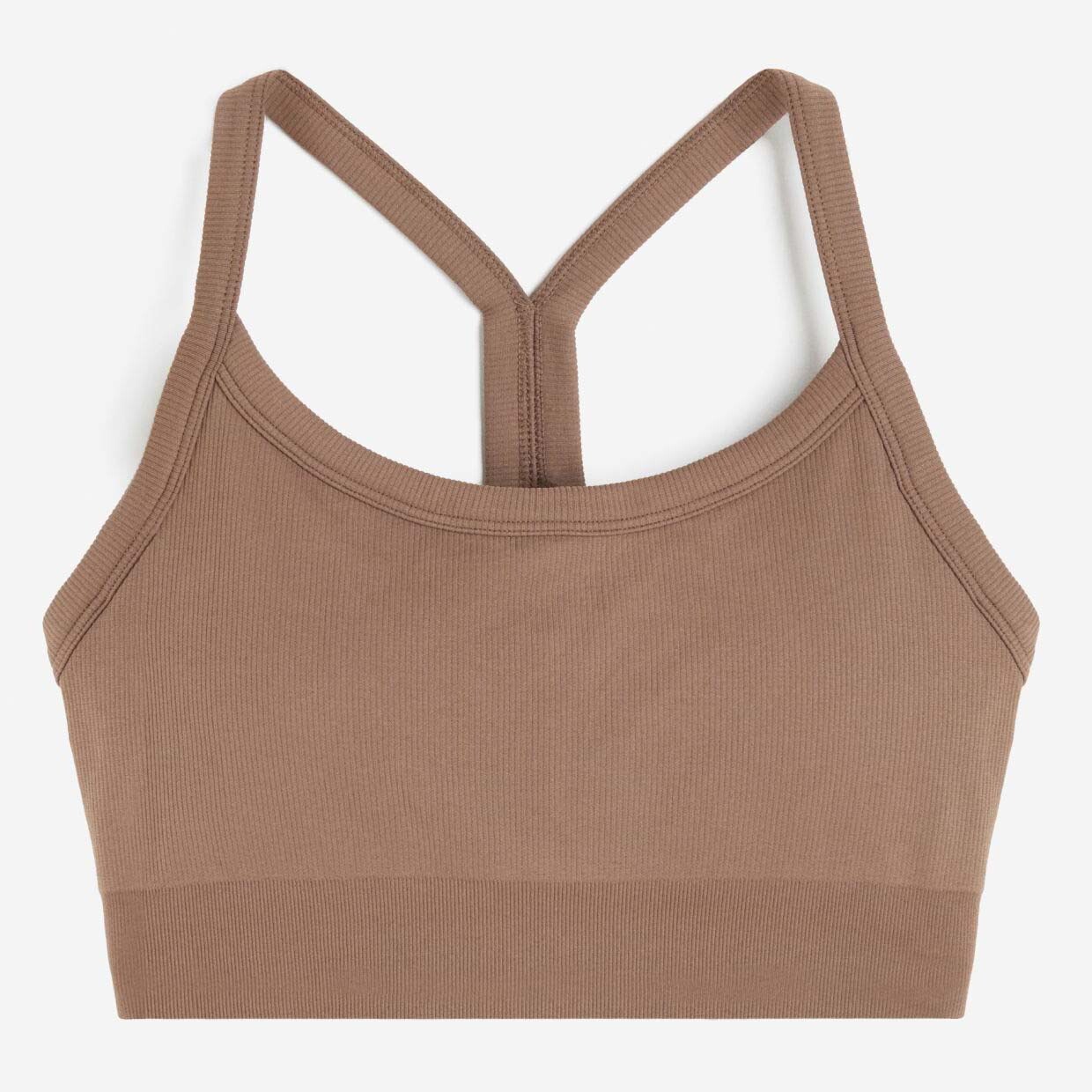 

Спортивный бюстгальтер H&M DryMove Seamless Medium Support, коричневый