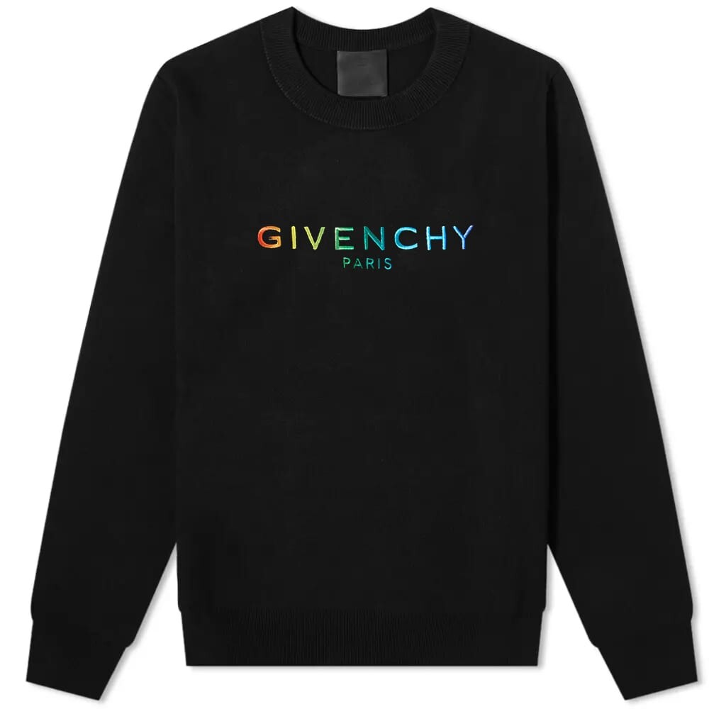 

Толстовка Givenchy Pride Embroidered Logo Crew Sweat, Черный