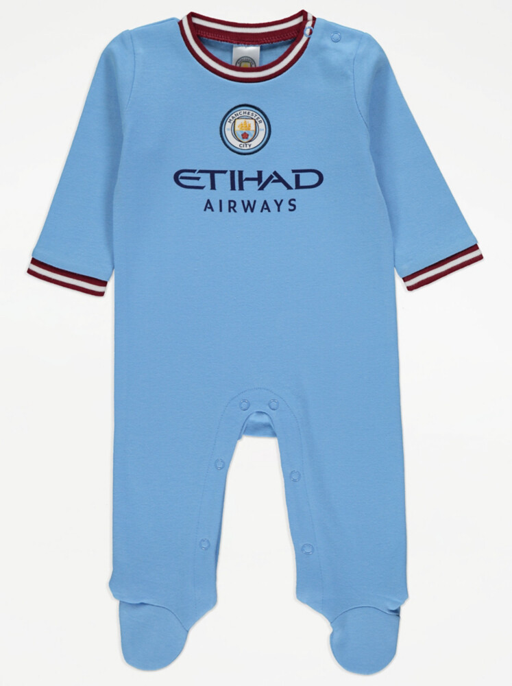 

Голубой пижамный комбинезон футбольного клуба Manchester City George., синий