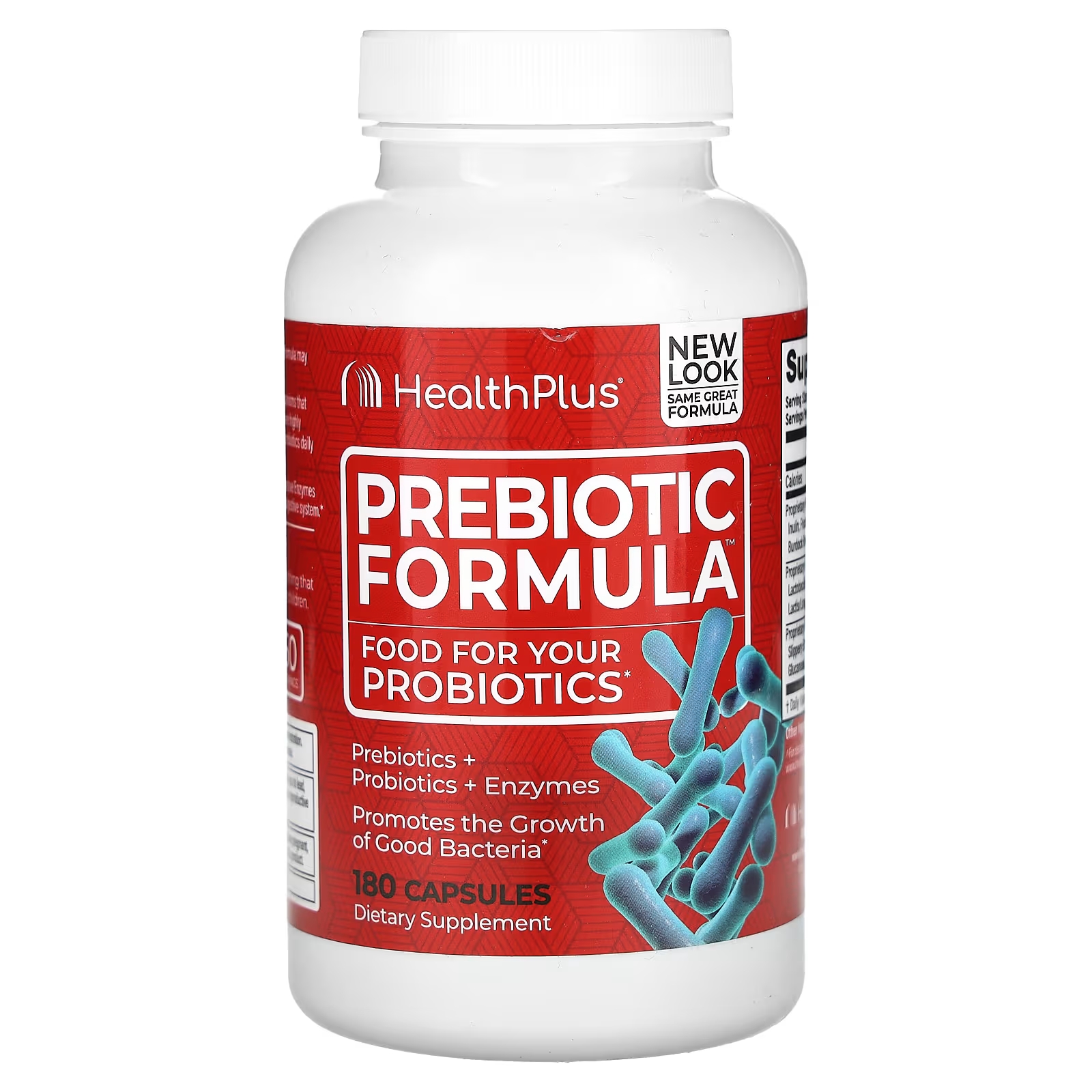 Пребиотическая формула Health Plus Inc., 180 капсул naturvet пищеварительные ферменты пребиотики и пробиотики для собак и кошек в форме порошка 227 г 8 унций