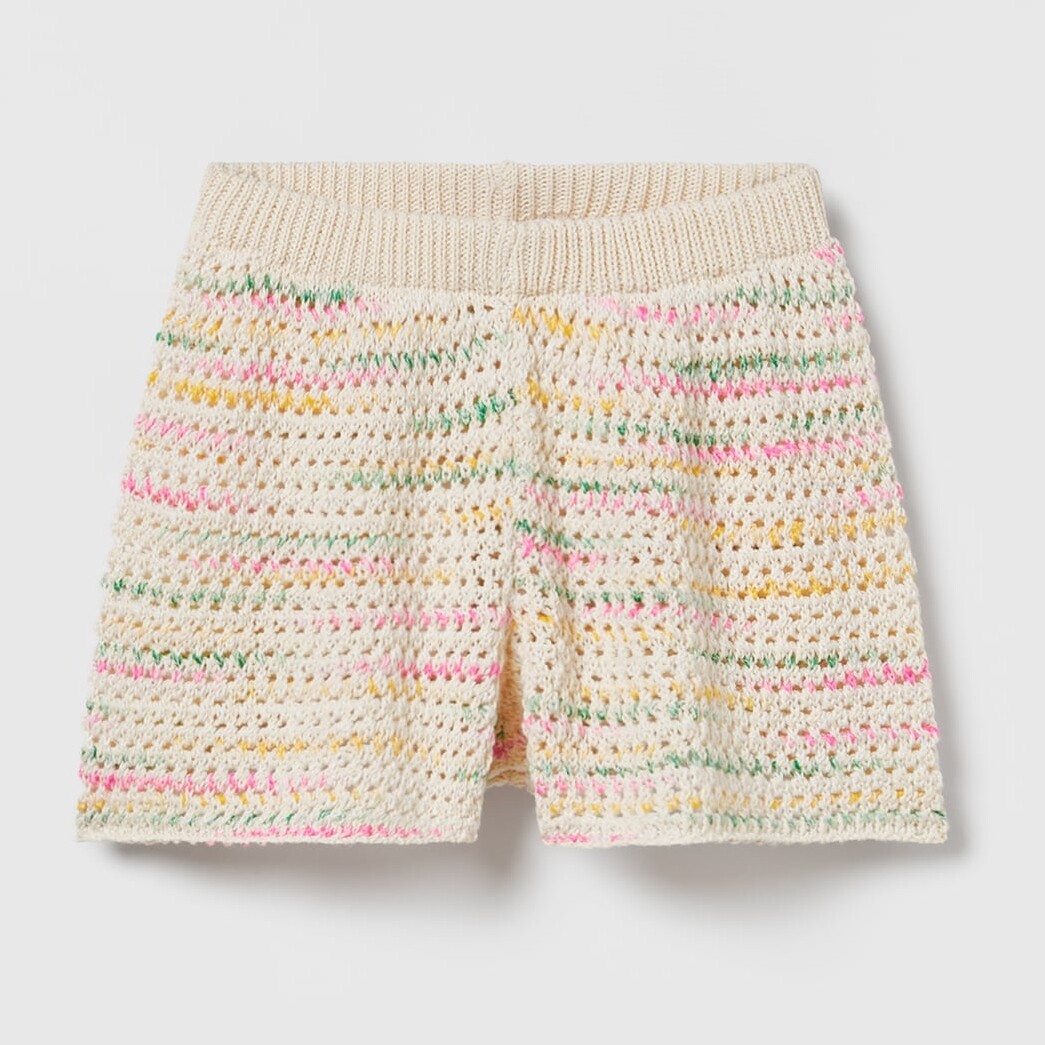 

Шорты бермуды Zara Blend Knit, кремовый