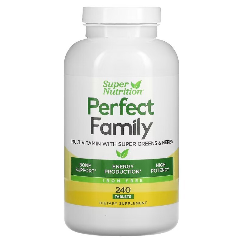 

Мультивитамины Super Nutrition Perfect Family с травами без железа, 240 таблеток