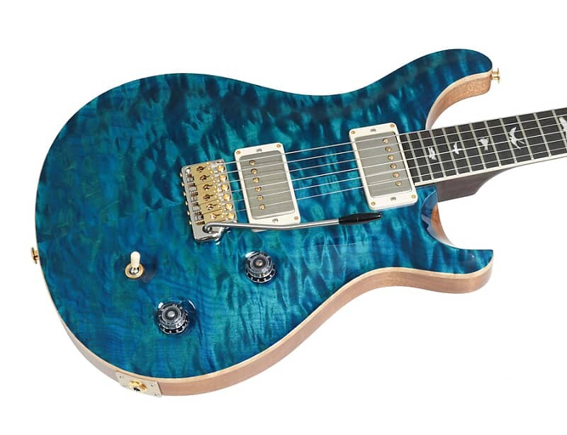 

Paul Reed Smith Wood Library McCarty Trem Quilt Top Вырез из палисандра Аквамарин PRS