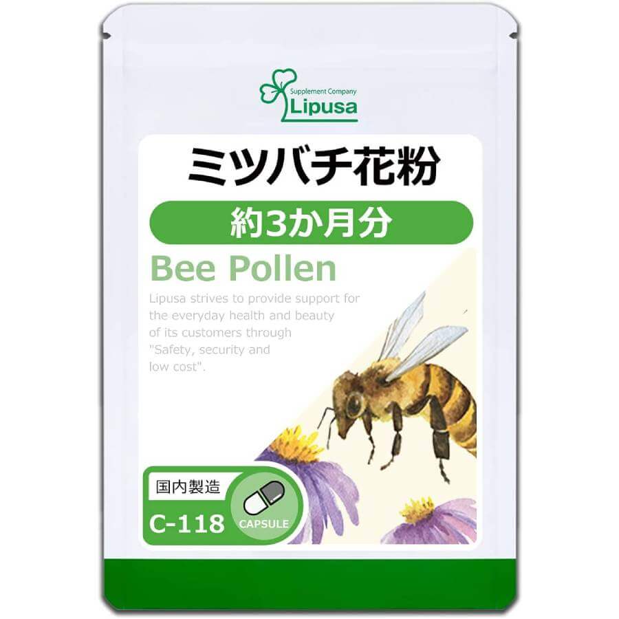 Пчелиная пыльца Lipusa Bee Pollen C-118 300 мг, 90 капсул y s eco bee farms пчелиная пыльца 200 капсул