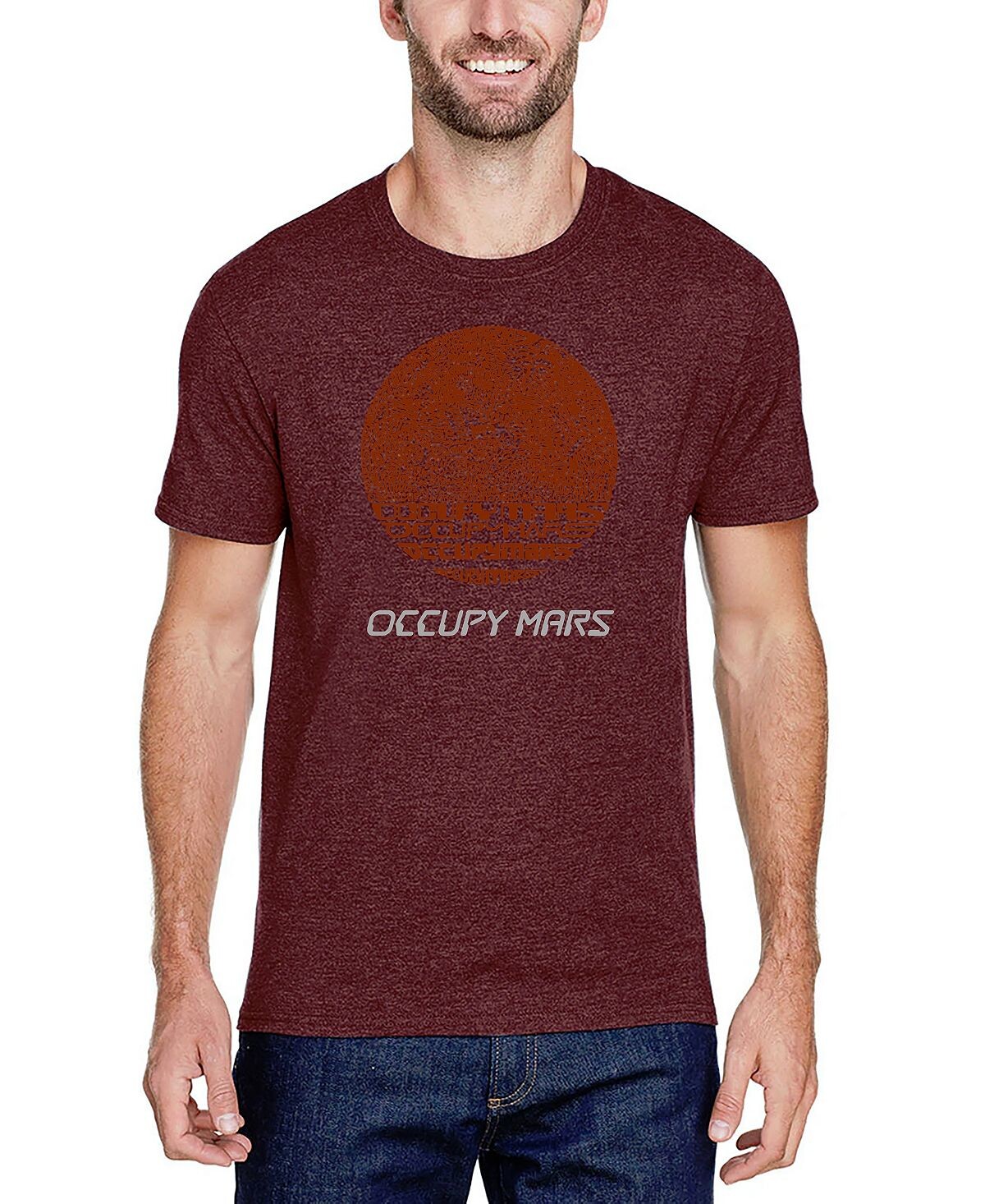 

Мужская футболка premium blend word art occupy mars LA Pop Art
