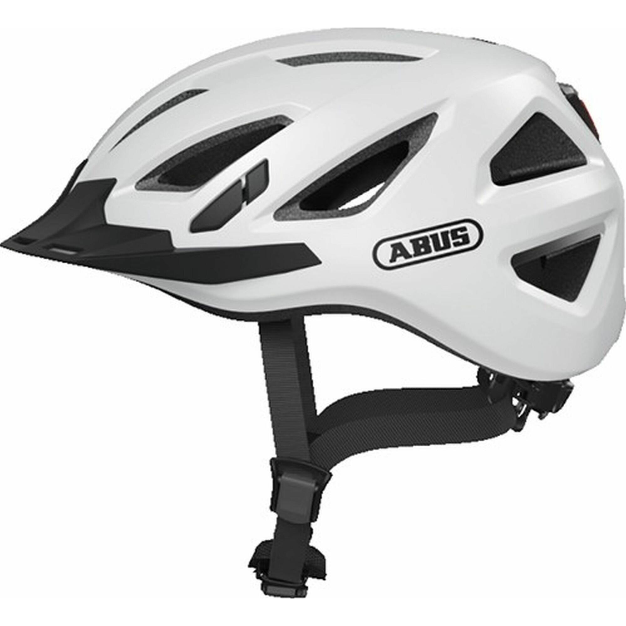 цена Велосипедный шлем Urban I 3.0 - полярно-белый ABUS, белый черный
