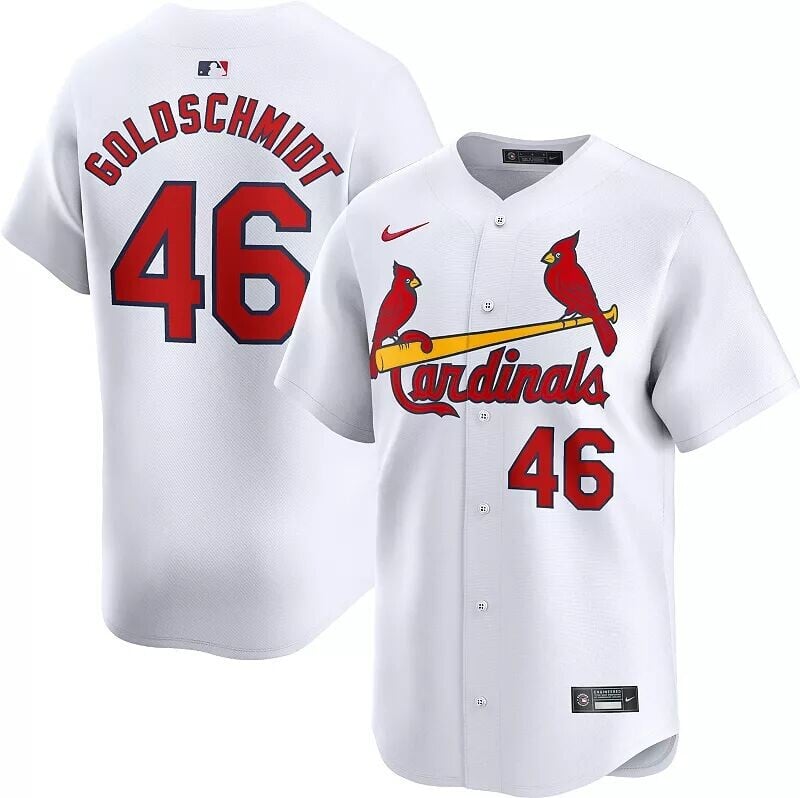 

Мужская футболка Nike St. Louis Cardinals Paul Goldschmidt #46 White Limited Vapor