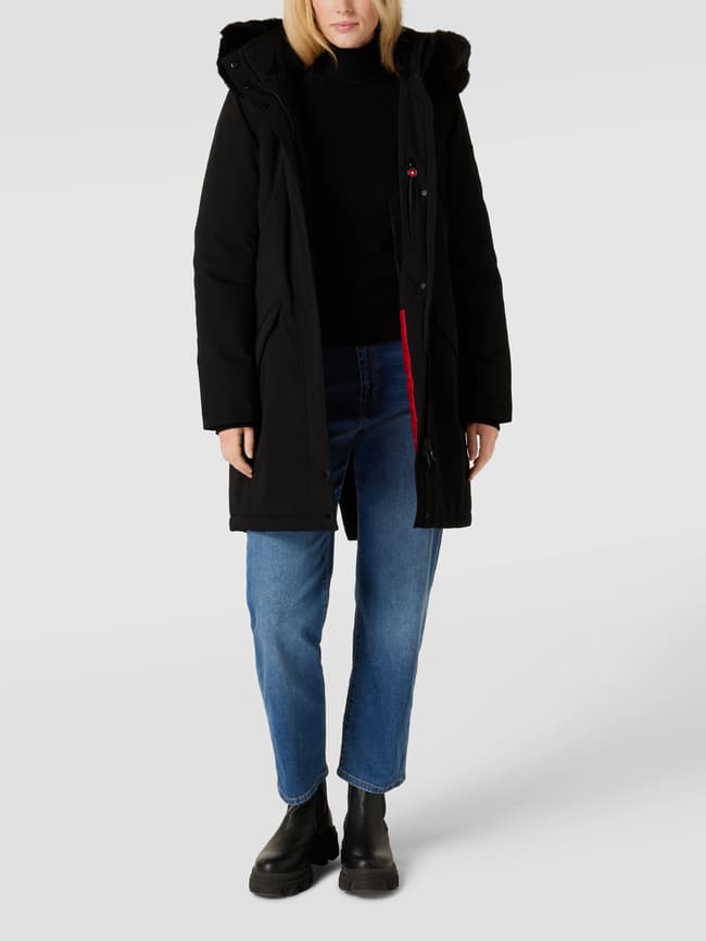 Функциональная куртка со съемным капюшоном модель Домино Wellensteyn, черный пальто стеганое со съемным капюшоном модель бельвитессе wellensteyn красный
