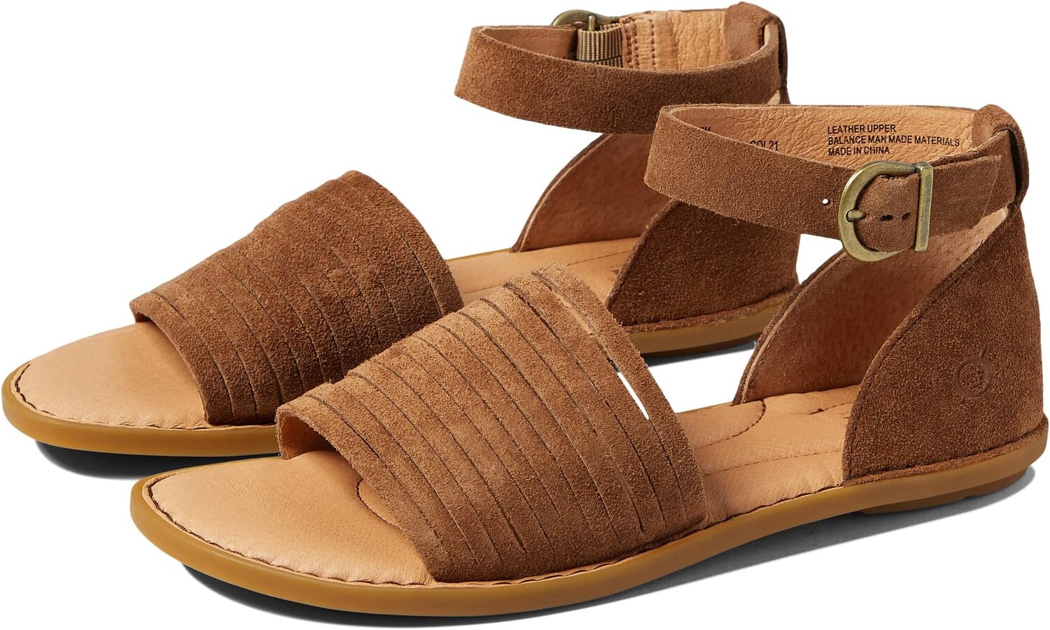 

Сандалии на плоской подошве Margot Born, цвет Brown Suede