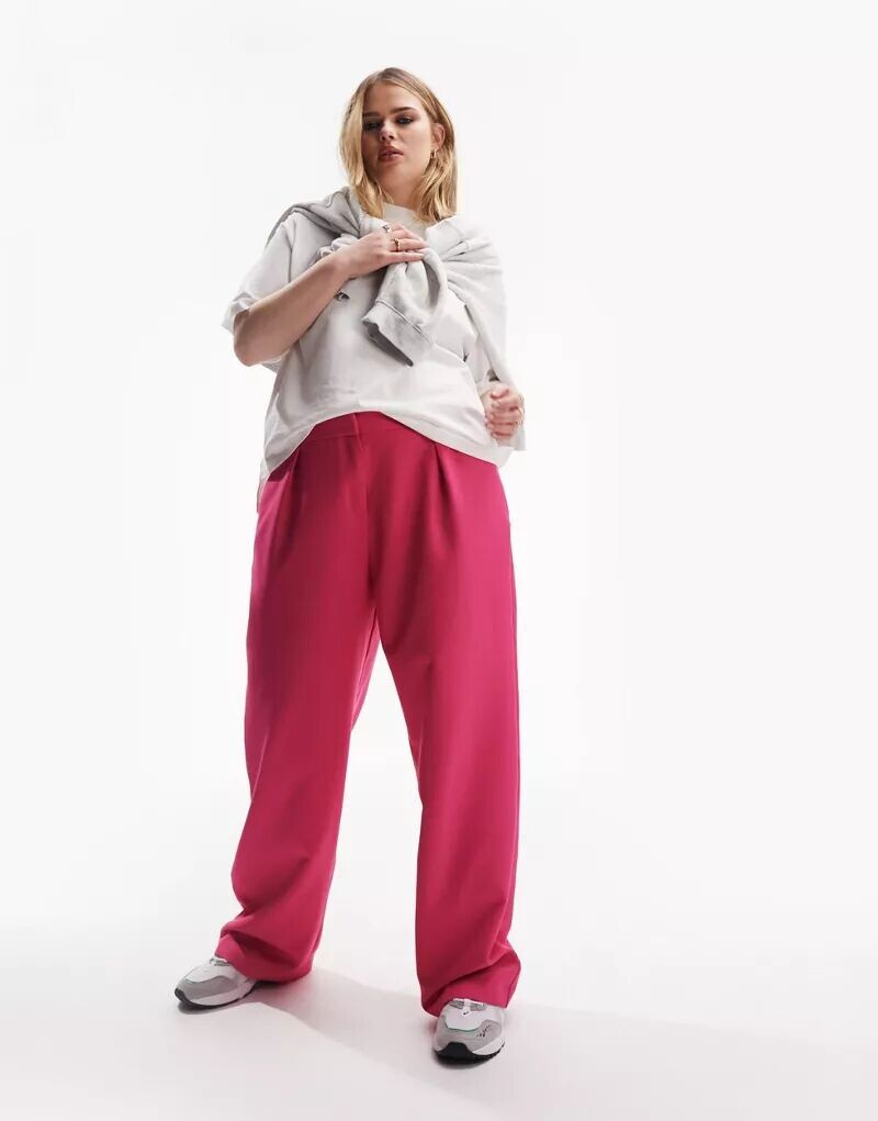 

Розовые широкие брюки для мальчика ASOS Curve Everyday