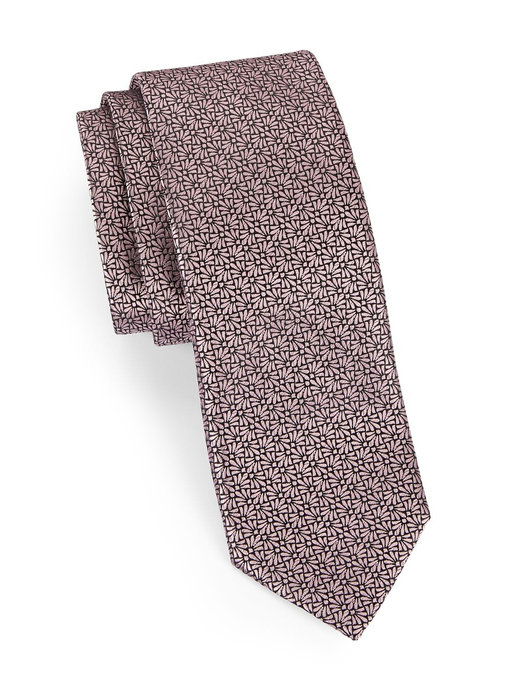 

Шелковый галстук с цветочным принтом ZEGNA, розовый