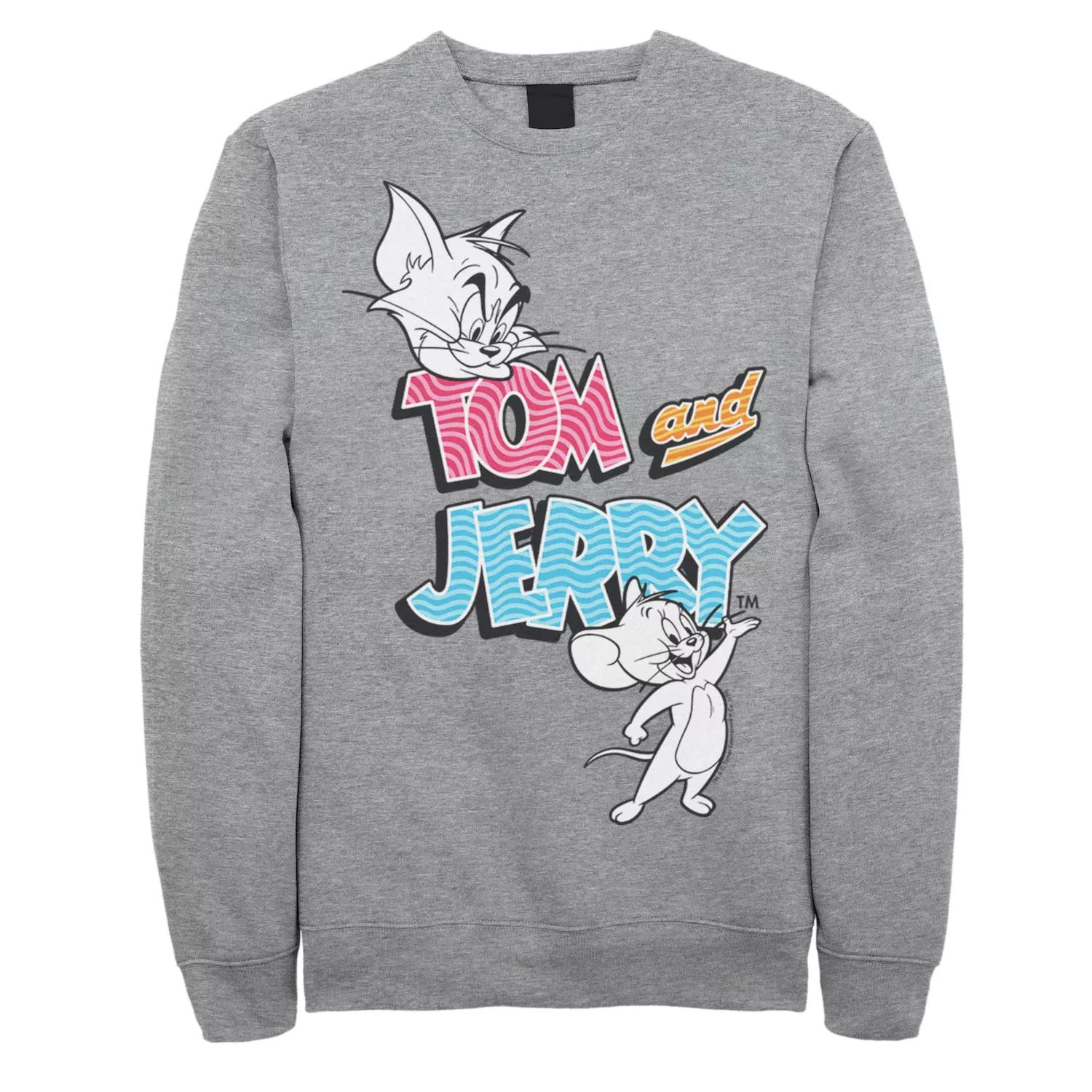 Мужской свитшот с портретом и логотипом Tom And Jerry Licensed Character