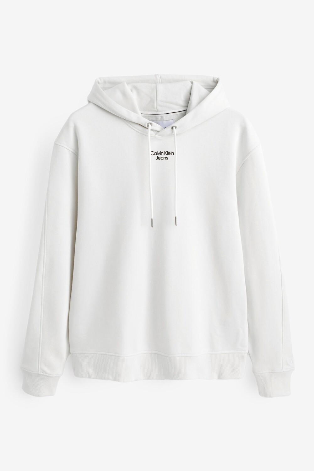 

Белое худи с логотипом Calvin Klein Jeans, белый