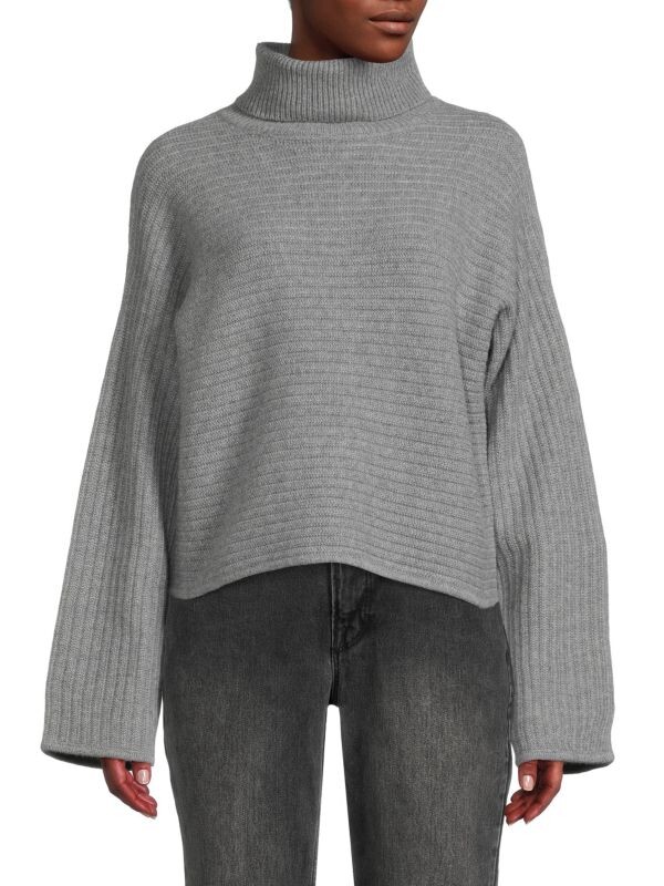 

Водолазка dolman из шерсти мериноса Theory Light heather grey