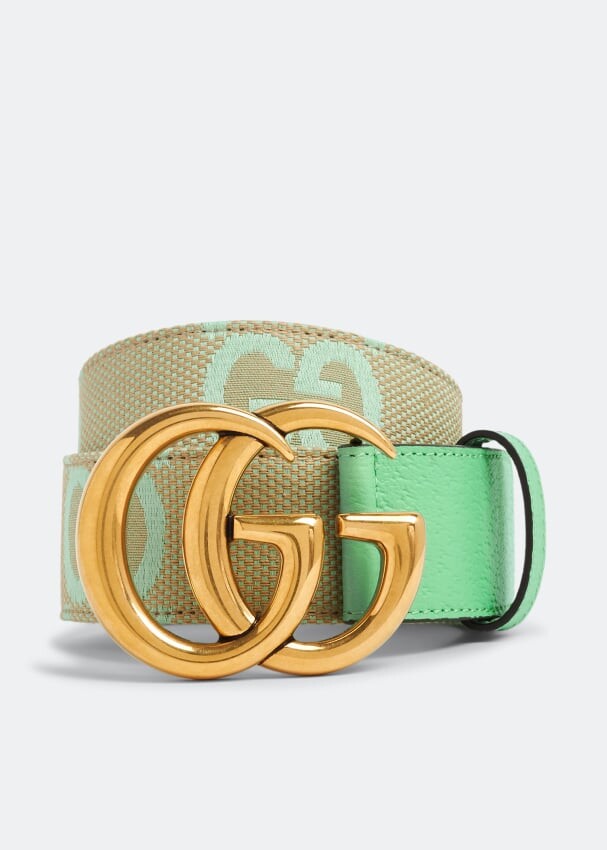 

Ремень GUCCI GG Marmont jumbo GG belt, зеленый