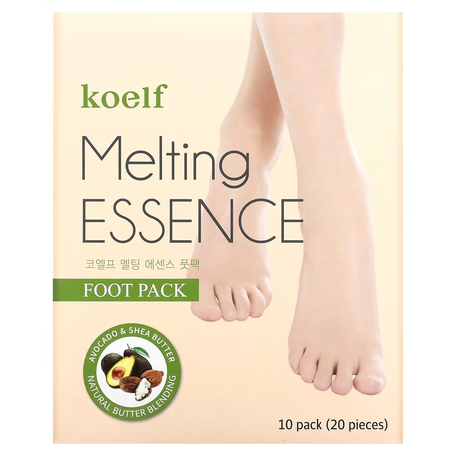 Koelf, Melting Essence Foot Pack, маска для ног, 10 пар melting essence foot pack