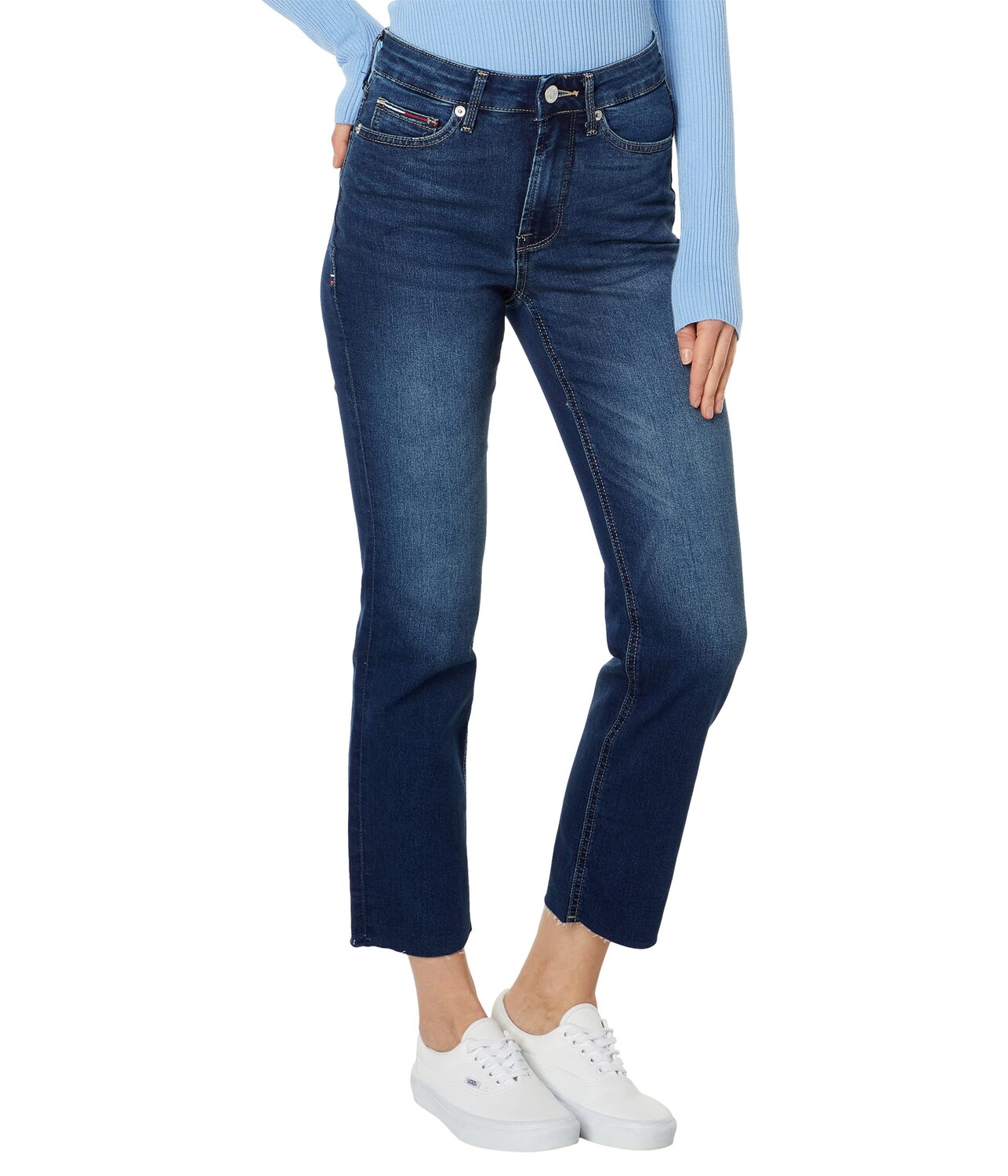 

Джинсы Tommy Jeans, High-Rise Straight Ankle Denim in Timor