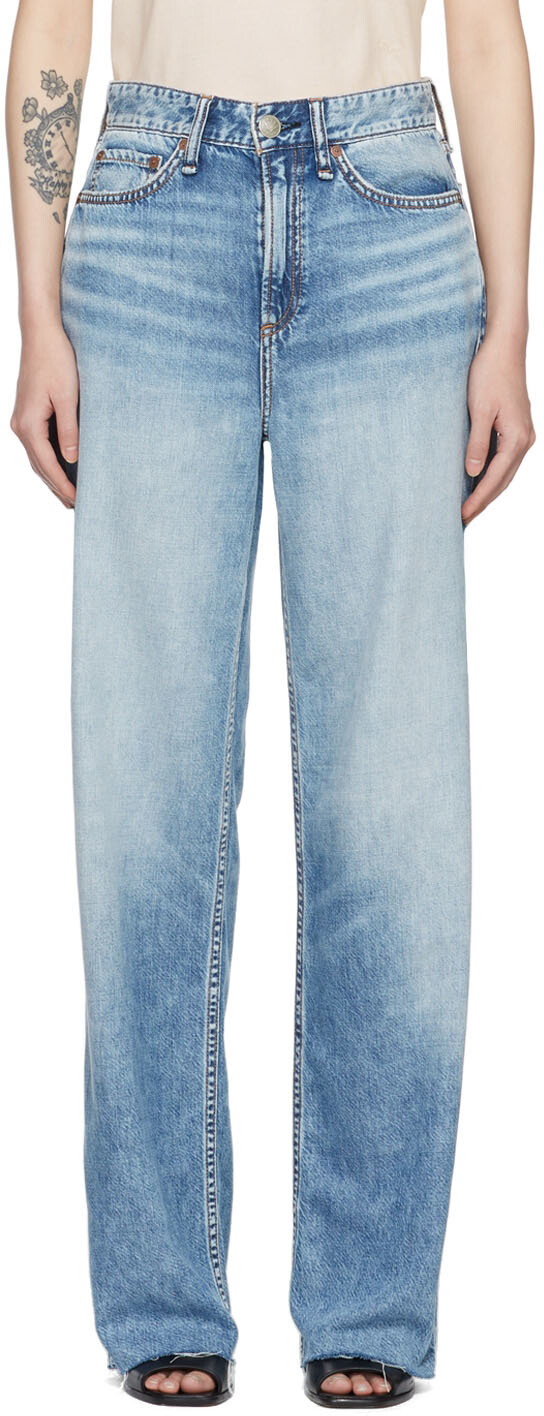 

Синие широкие джинсы Logan rag & bone