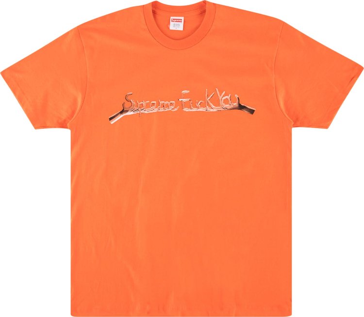 Футболка Supreme f*ck You Tee 'Orange', оранжевый футболка supreme pretty f cked tee peach оранжевый
