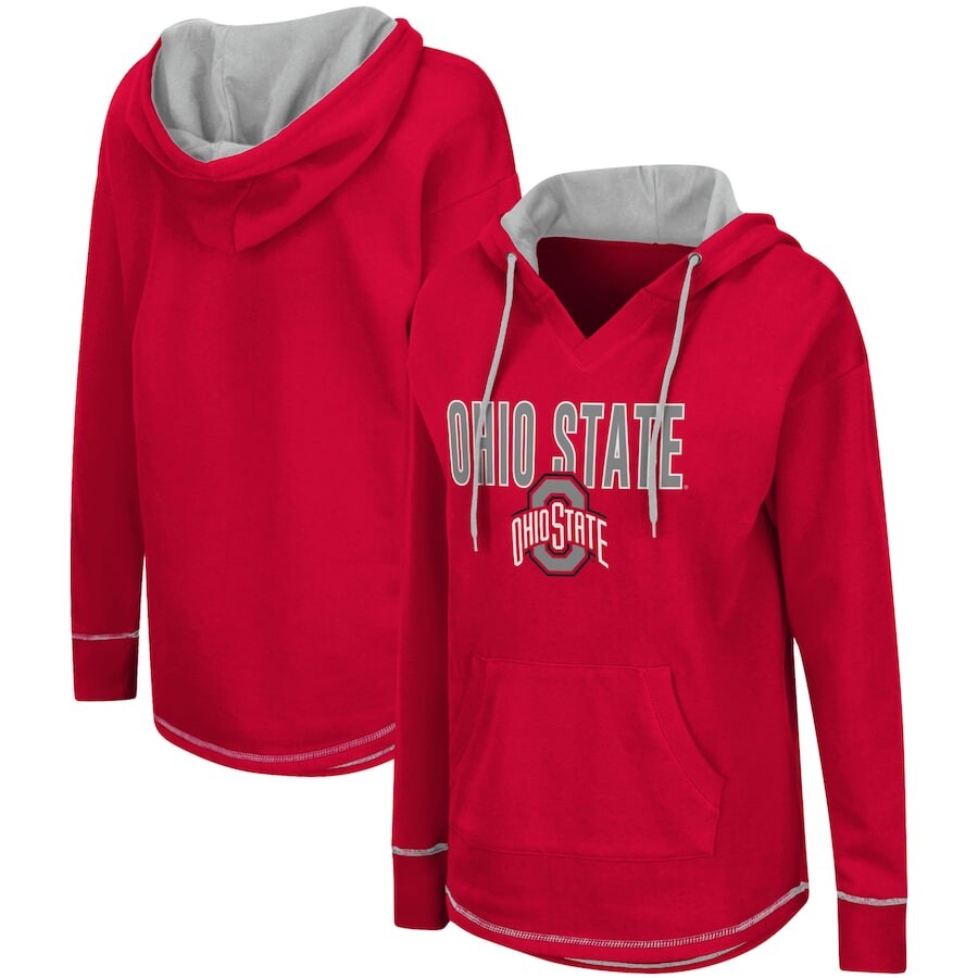 

Пуловер с капюшоном Colosseum Ohio State Buckeyes, алый