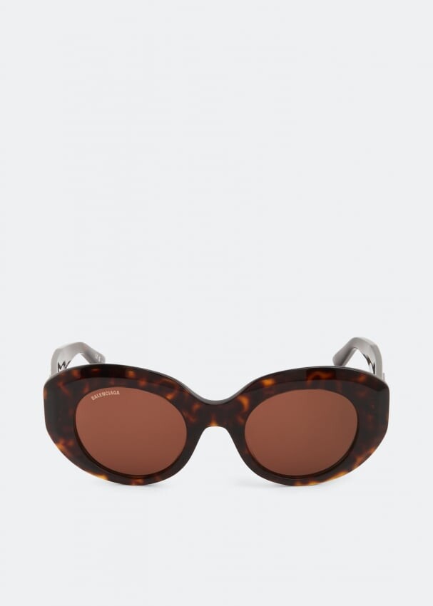 

Солнечные очки BALENCIAGA Rive Gauche round sunglasses, коричневый