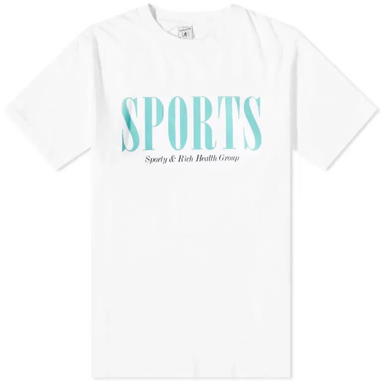 

Футболка Sporty & Rich Sports, бирюзовый/белый
