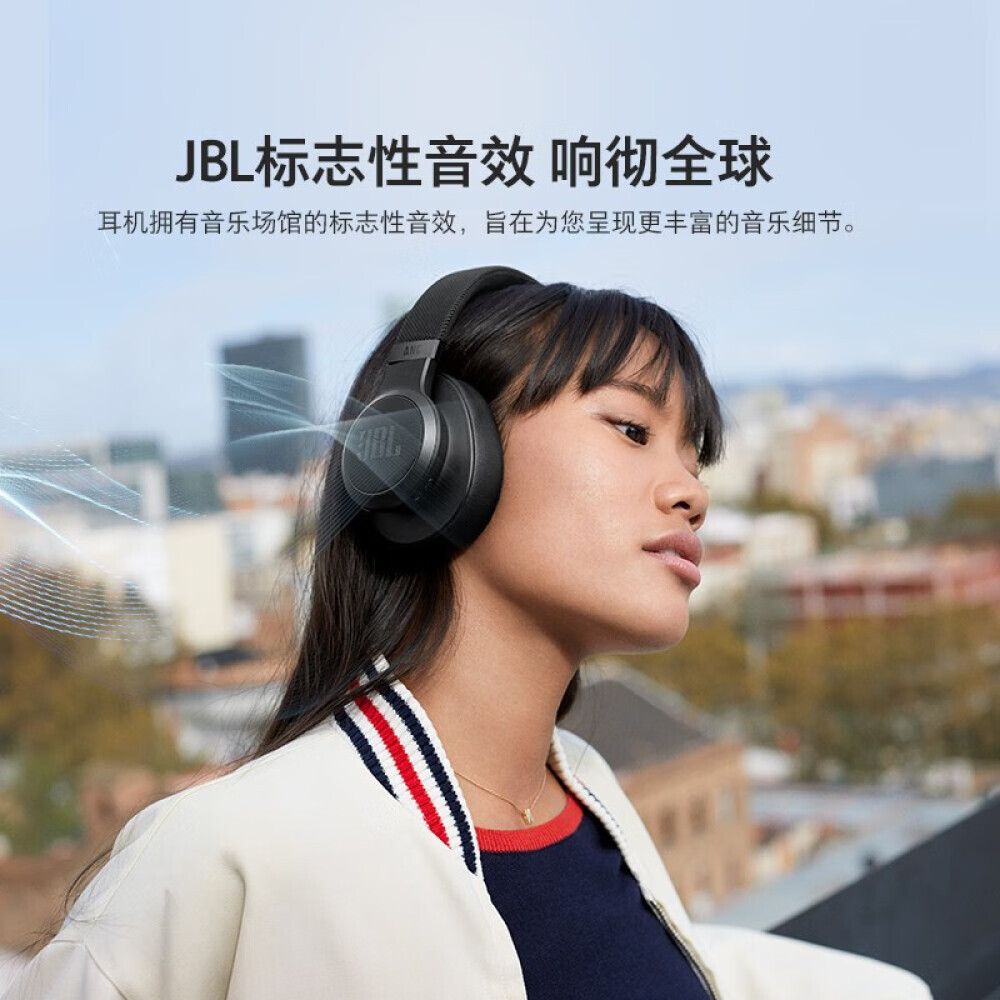 

Bluetooth-гарнитура JBL LIVE 660NC с адаптивным шумоподавлением, черный