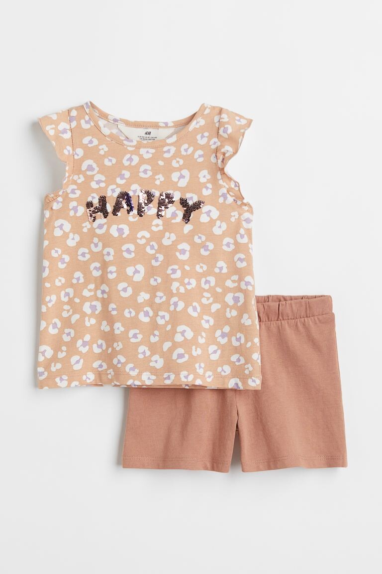 

Комплект из 2 предметов с мотивом H&M Leopard print, светло-оранжевый
