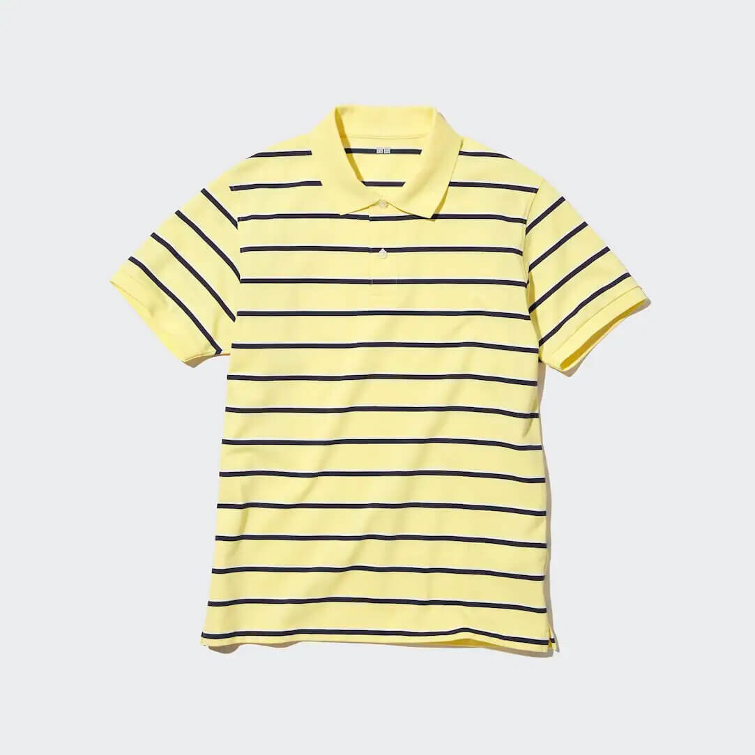 

Футболка Uniqlo Dry Pique Striped Polo, желтый