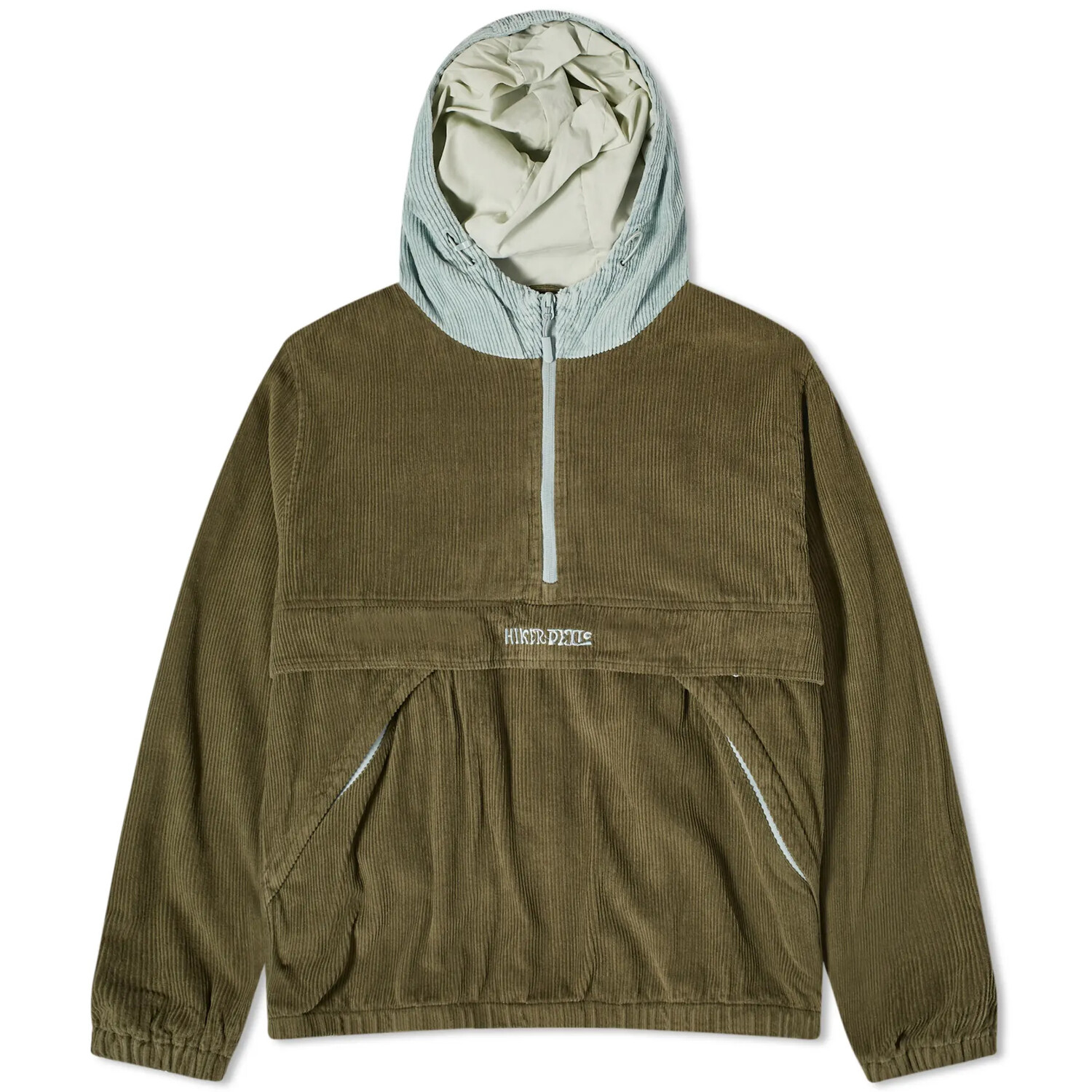 

Куртка Hikerdelic Hooded Cord Smock, хаки/нефритово-зеленый, Коричневый